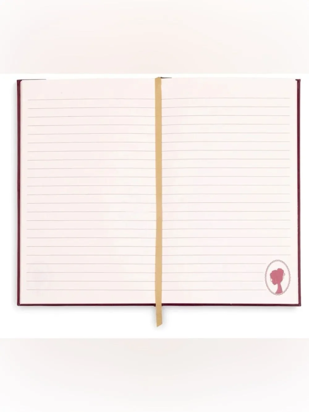 Steel Mill Burgundy Floral Pride & Prejudice Book Club Elastic Cord Journal